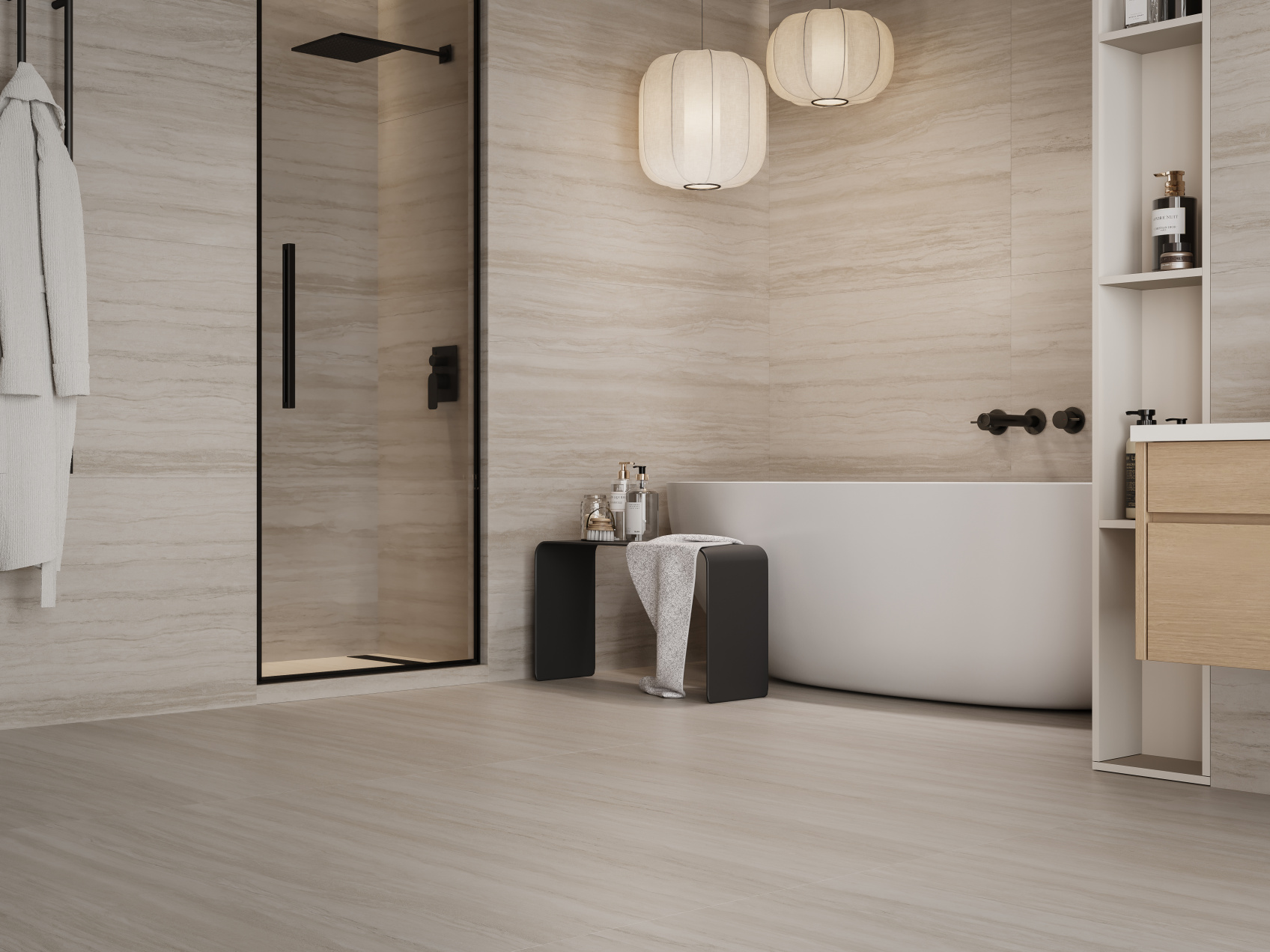Керамический гранит Gracia Ceramica Travertine beige PG 01 матовый 600х1200