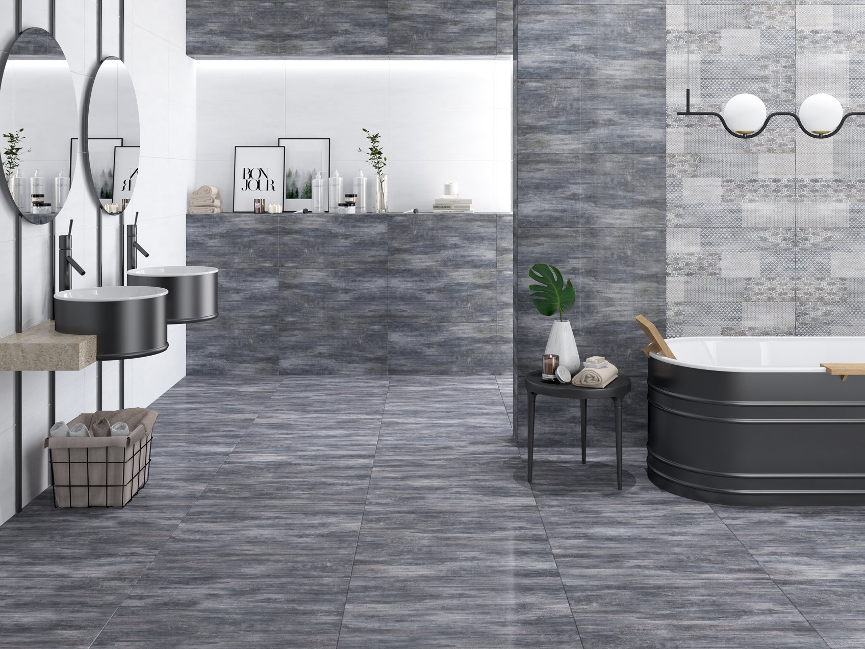 Керамическая плитка Azori Pandora Grafite напольная 42x42