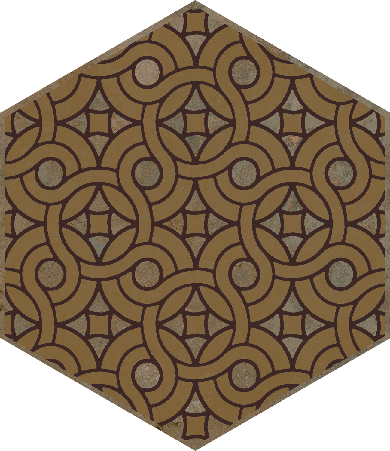 Керамический декор Kerama Marazzi Гроссето VT\B559\SG23041N коричневый матовый 20х23,1