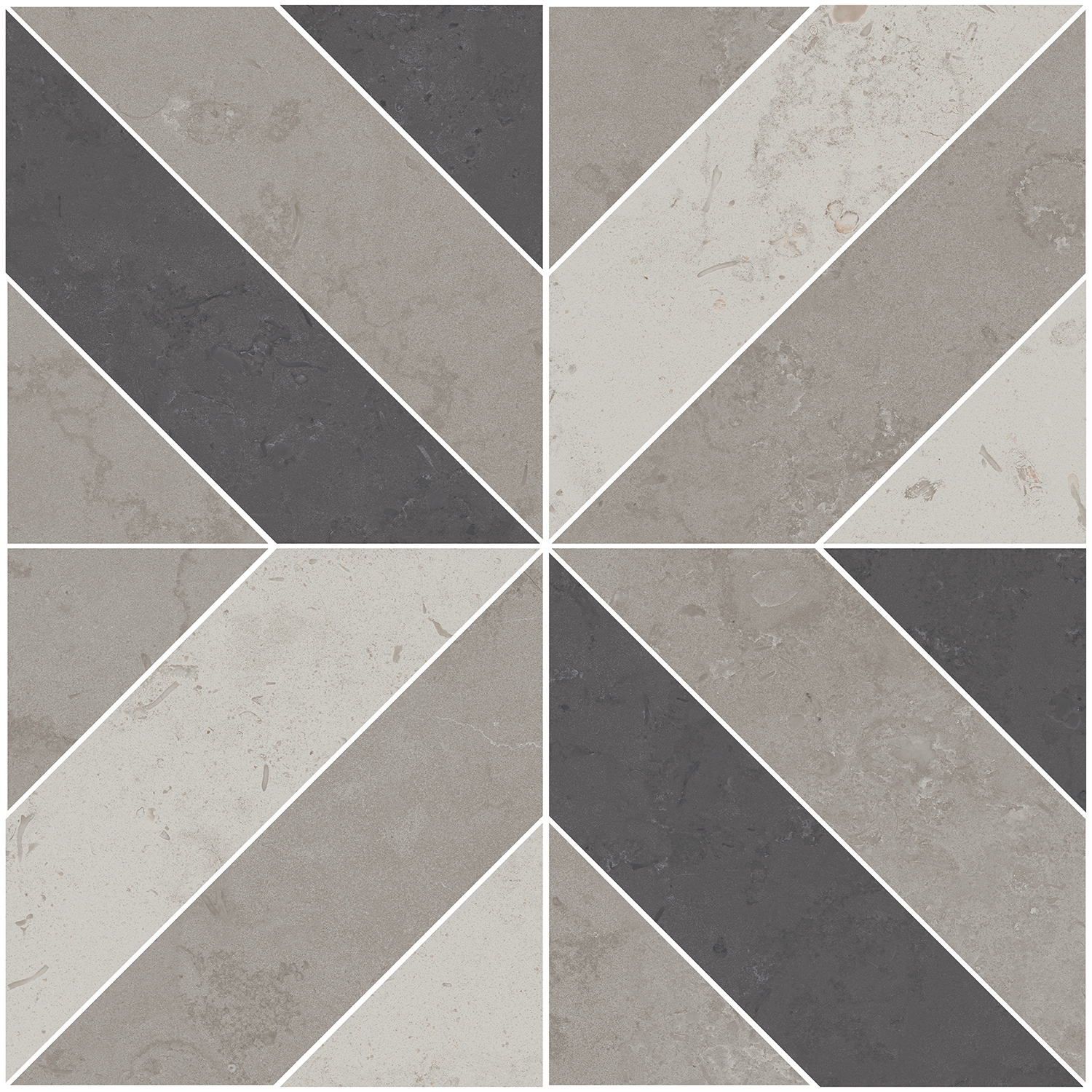 Керамический декор Про Лаймстоун ID124T серый матовый 60x60 (ст.арт.  ID124)