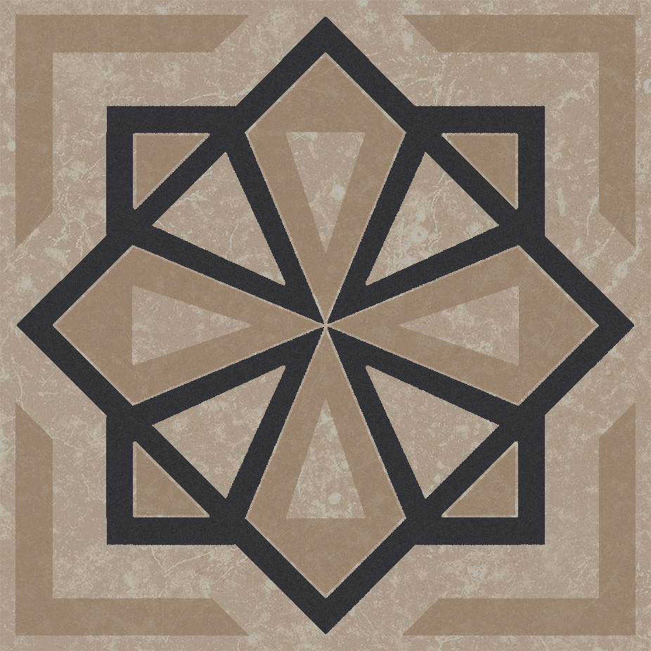 Керамический декор Kerama Marazzi Касабланка бежевый светлый матовый 9.8x9.8x0.7