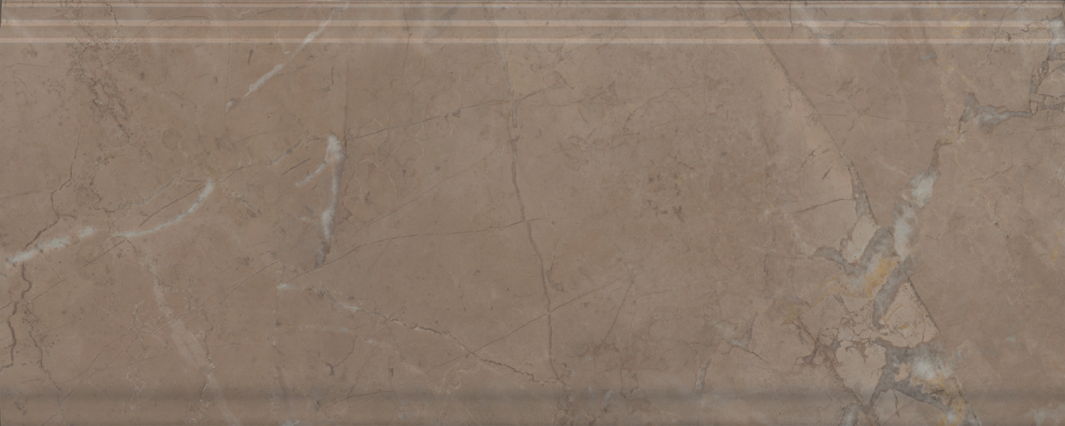 Керамический бордюр Kerama Marazzi Серенада BDA027R бежевый темный глянцевый обрезной 30x12 в Уфе — купить с доставкой | Nova