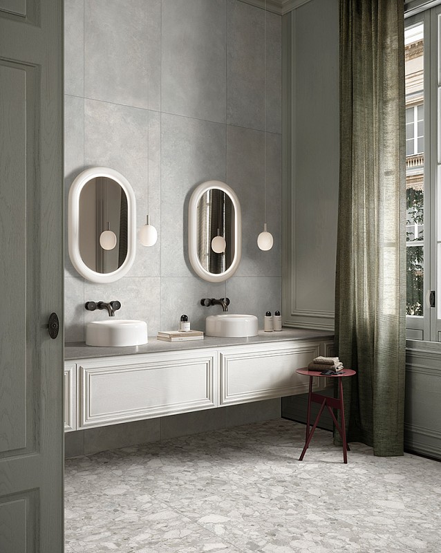 Керамический гранит Vitra CementBase K948556R Светло-серый Матовый 60х120