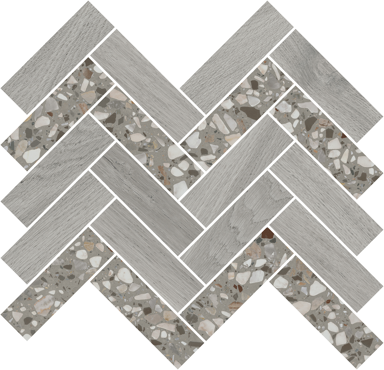 Керамический декор Kerama Marazzi Монтиони T042\SG5267 мозаичный серый 34х35,5