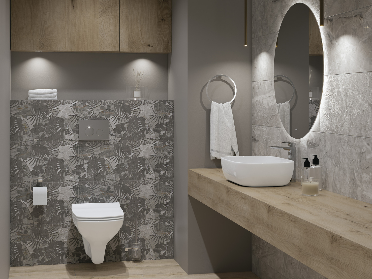 Керамический гранит Cersanit Wonderstone 16527 серый 29,7х59,8