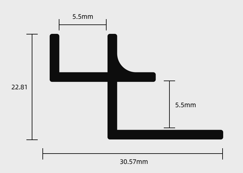 Профиль для бамбуковых панелей Bonaparte Black-503 угловой внутренний