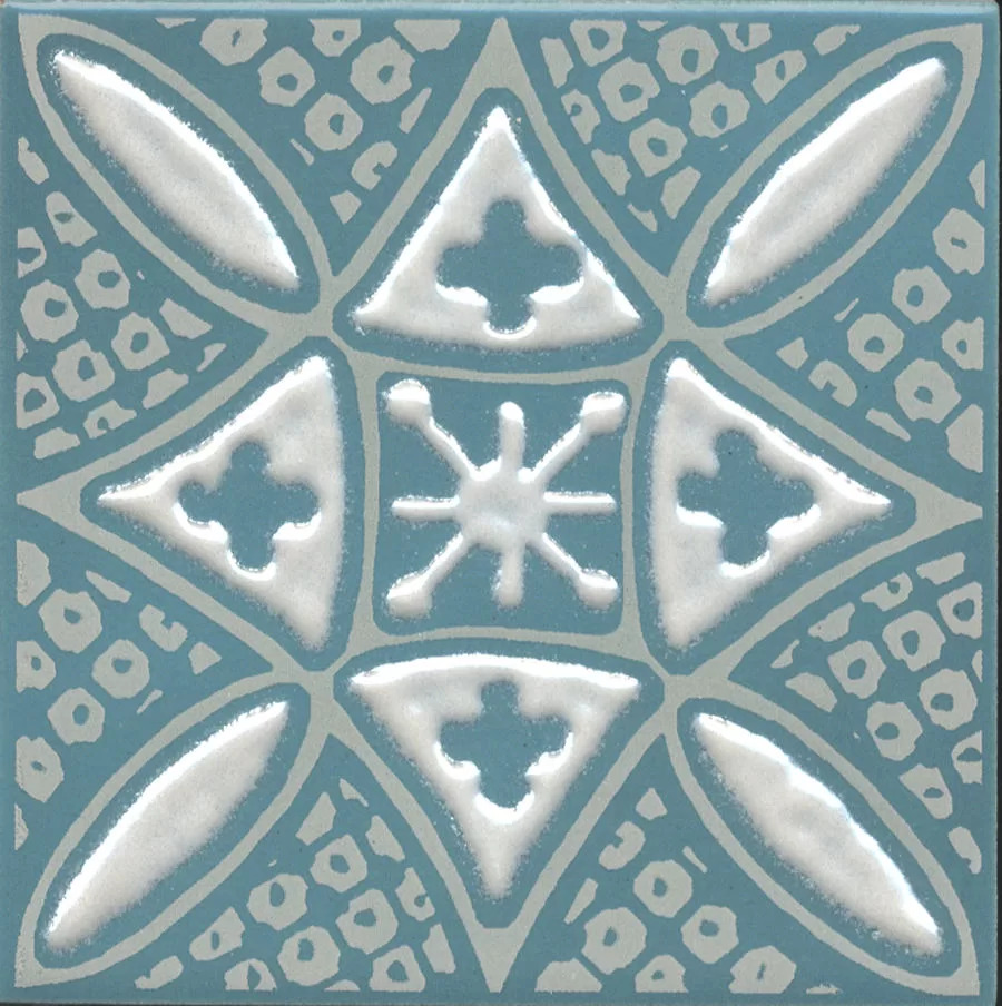 Керамический декор Kerama Marazzi Бахия 2 бирюзовый глянцевый 9,8x9,8x0,7