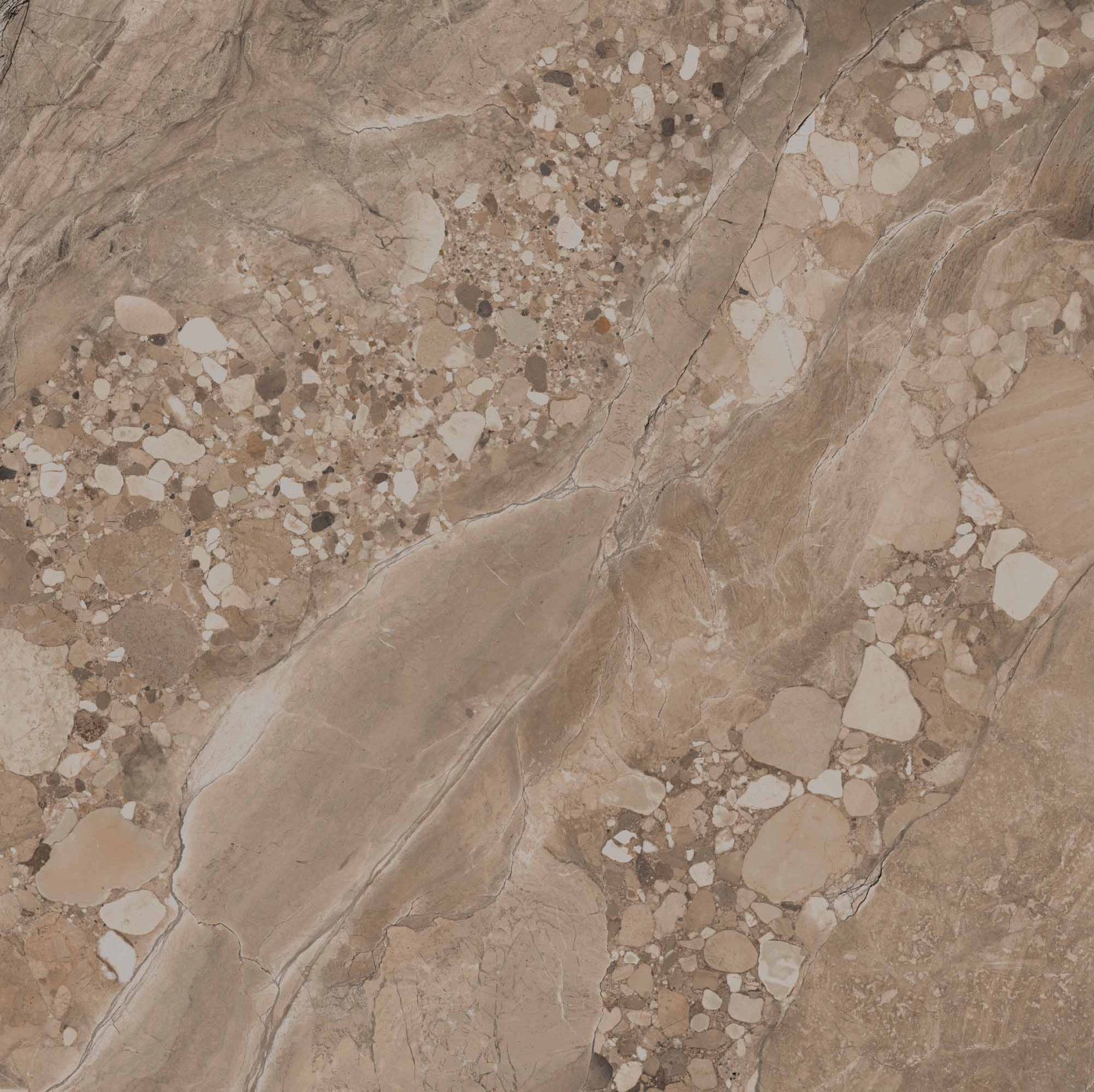 Керамический гранит Estima Oceanmist OM03 Brown неполированный 80x80