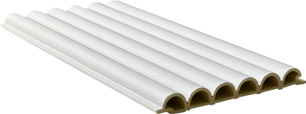 Бамбуковая панель Bonaparte рифленая Pipe white skin 2800*123*15 (1шт=0,3444 кв.м.)