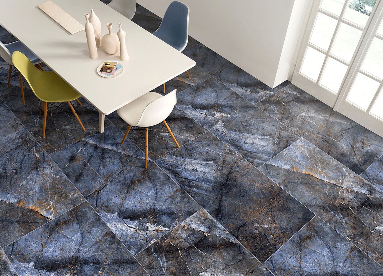 Керамический гранит Primavera Bigium Blue high glossy GR202 глянцевый