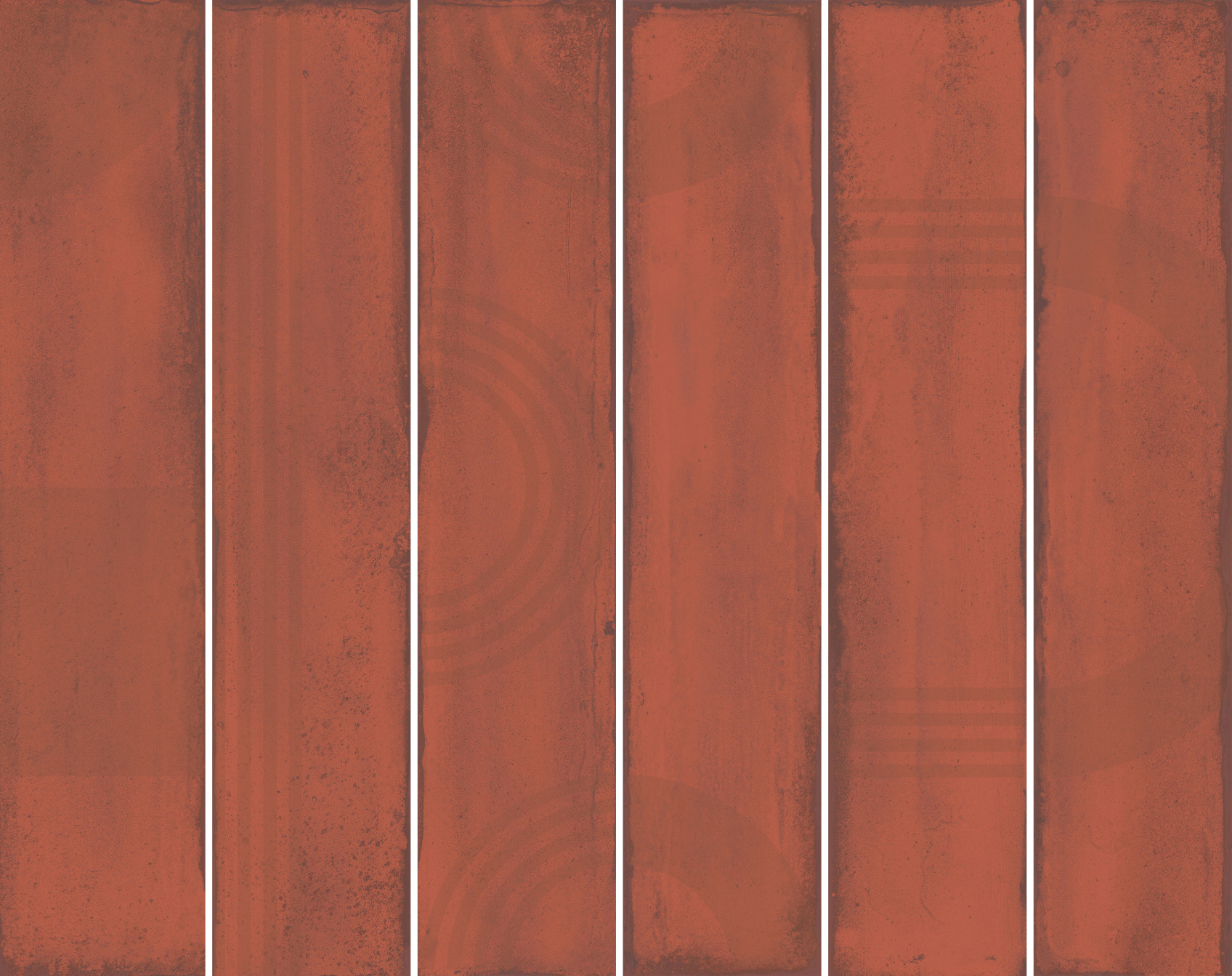 Керамическое панно Kerama Marazzi Мажорель красное глянцевое (из 6 частей 6х28.5) 36x28.5