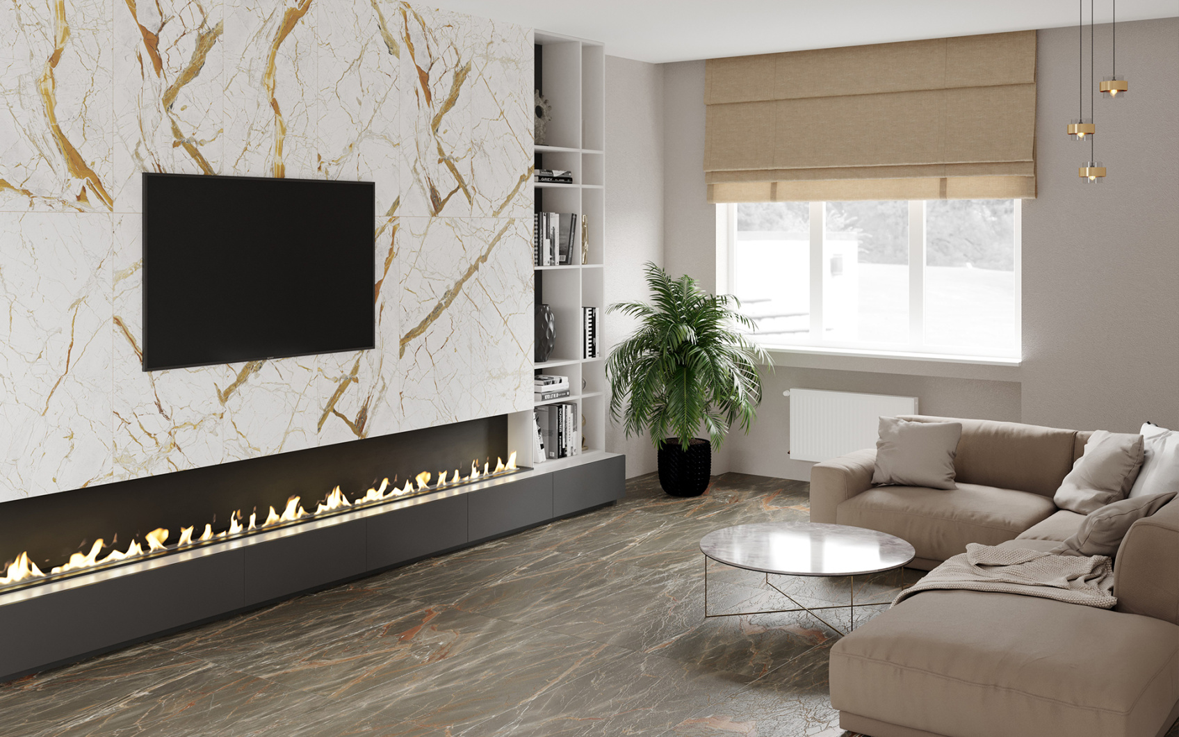 Керамический гранит Axima Bari белый 60х120