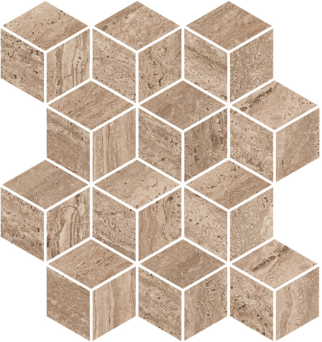 Керамическая мозаика Kerama Marazzi Про Травертин коричневый матовый обрезной 34,5x37x0,9