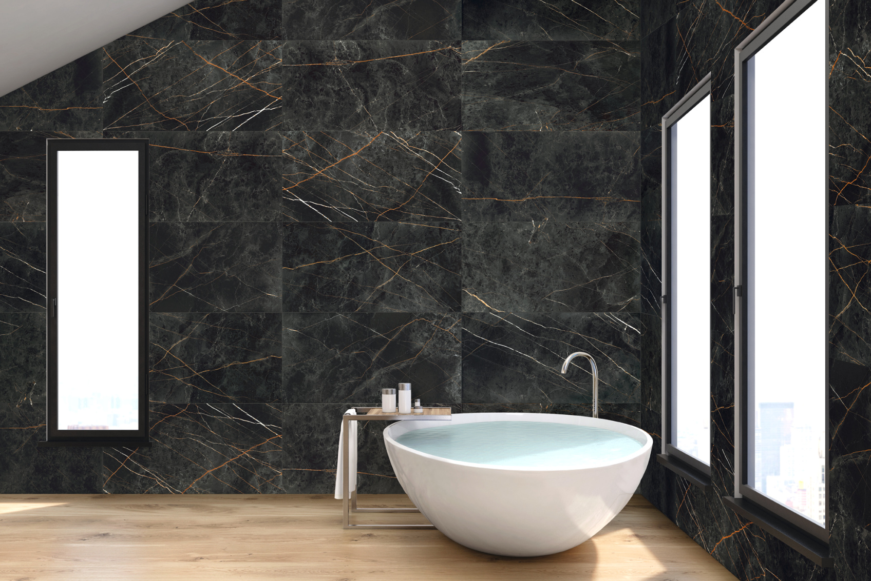 Керамический гранит Sandra CF013 MR матовый черно-оливковый 600х1200