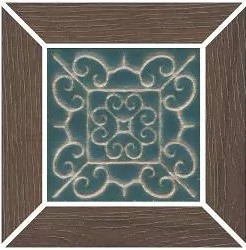 Керамический Декор ID154 Тровазо наборный коричневый темный матовый 13х13