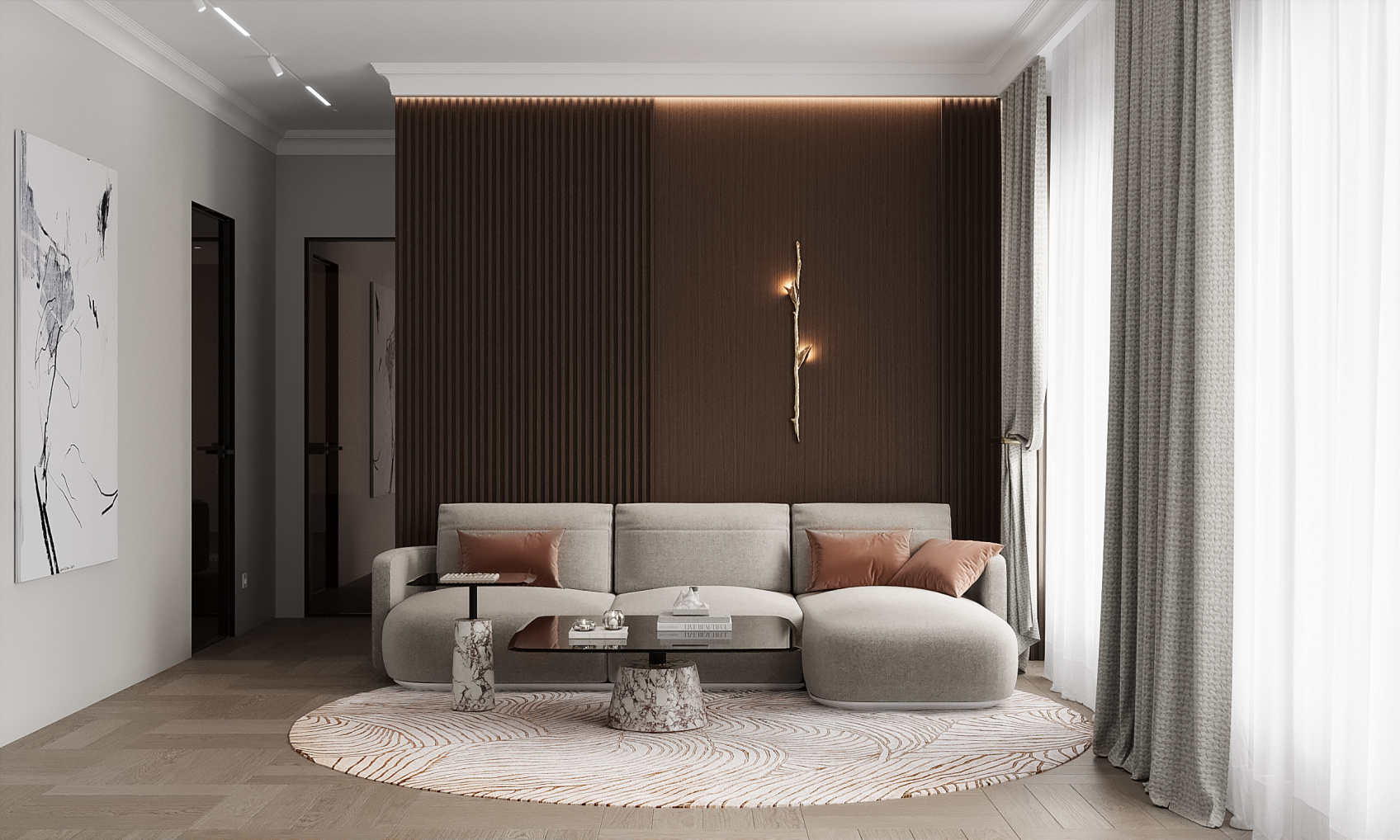 Бамбуковая панель Bonaparte Borneo Dark carbon matt 1080*2800*8 (1шт.=3,024 кв.м.) connect