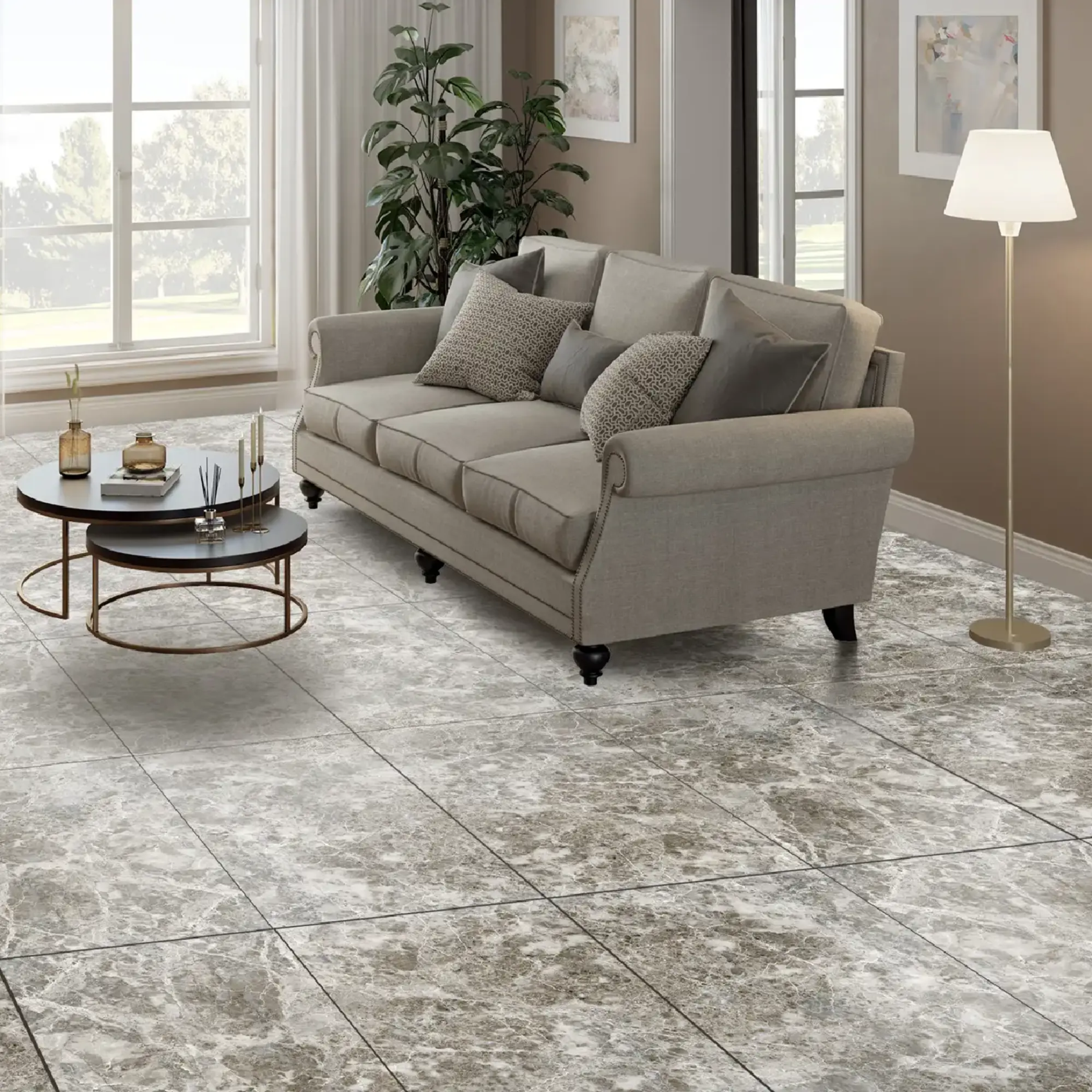 Керамический гранит Axima Аликанте 60х120 светло-серый матовый