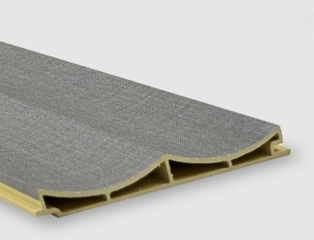 Бамбуковая панель Bonaparte рифленая Master textile grey 2800*140*15 (1шт=0.392 кв.м.)