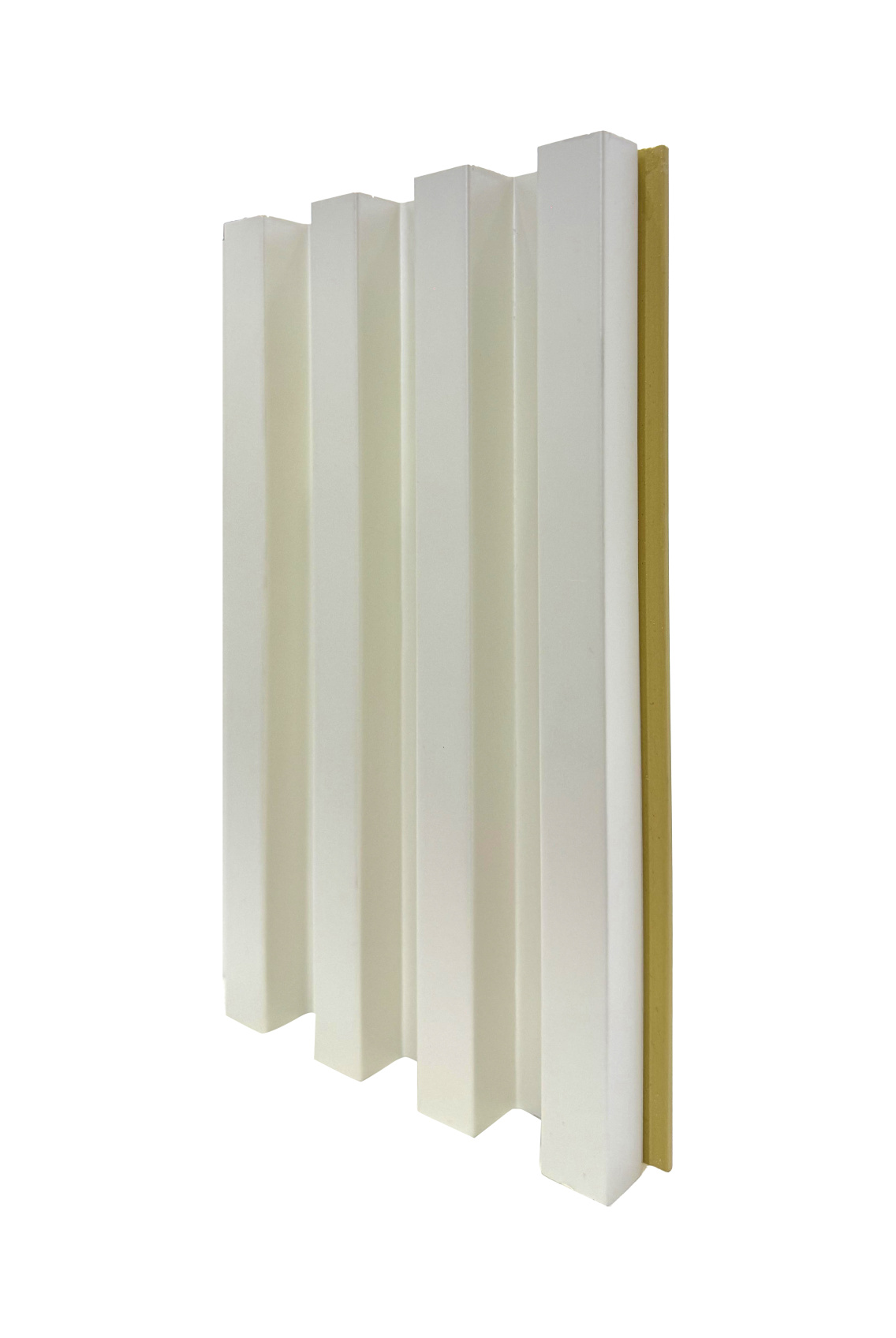 Бамбуковая панель Bonaparte рифленая Classic soft white 2800*160*22 (1шт=0,448 кв.м.)