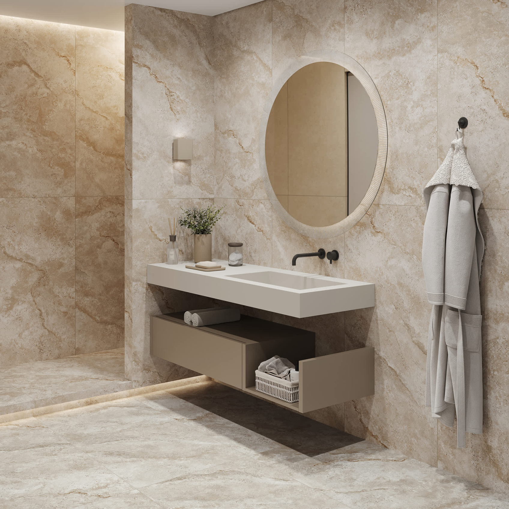 Керамический гранит Lasselsberger Ceramics Оттепель 6461-0414 60х60 песочный