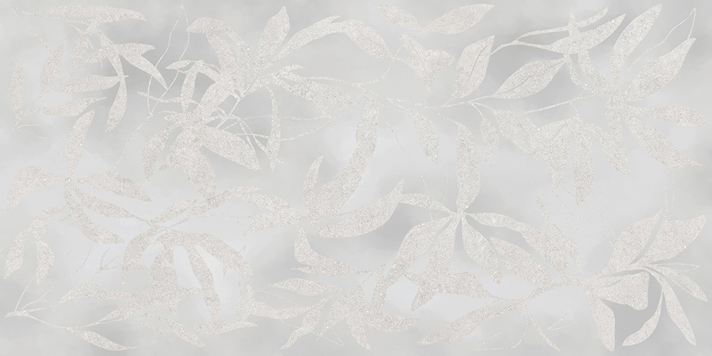 Керамический гранит Vitra ArtWall Цветы Серый Матовый 60х120