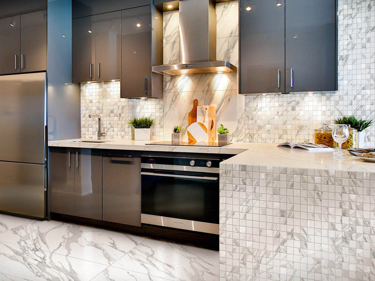 Керамический гранит Идальго Calacatta CF073 LLR лаппатированный шампань 600х1200