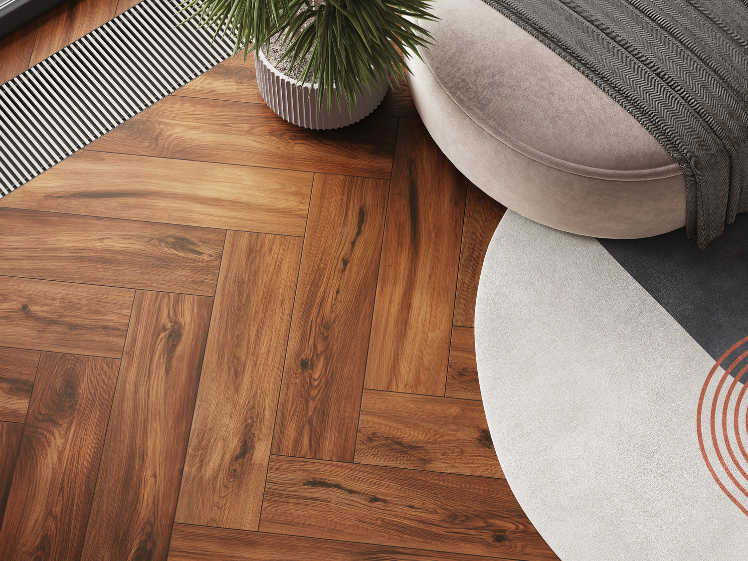 Керамический гранит Cersanit Woodberry коричневый ректификат рельеф A17763 21,8x89,8