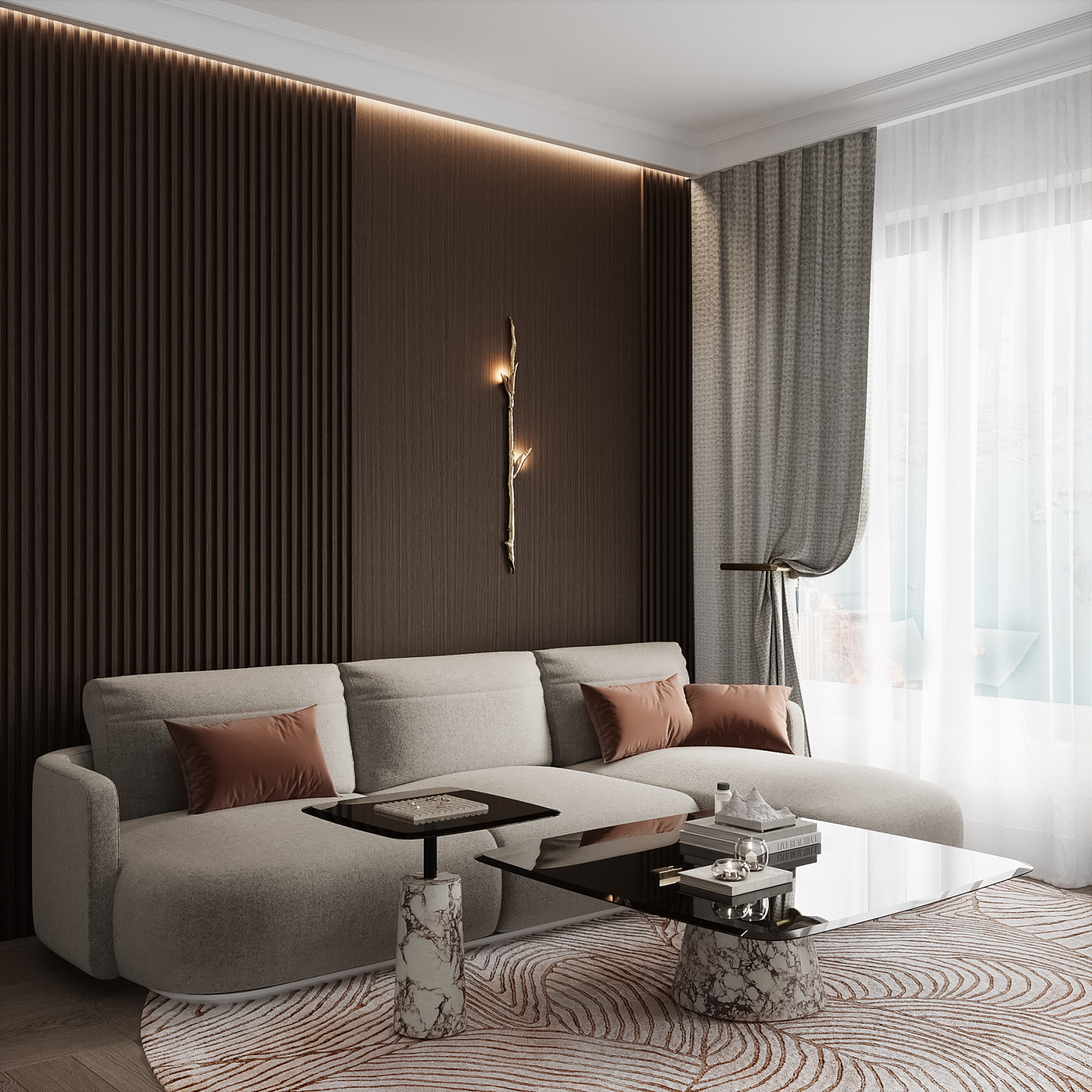 Бамбуковая панель Bonaparte Borneo Dark carbon matt 1080*2800*8 (1шт.=3,024 кв.м.) connect