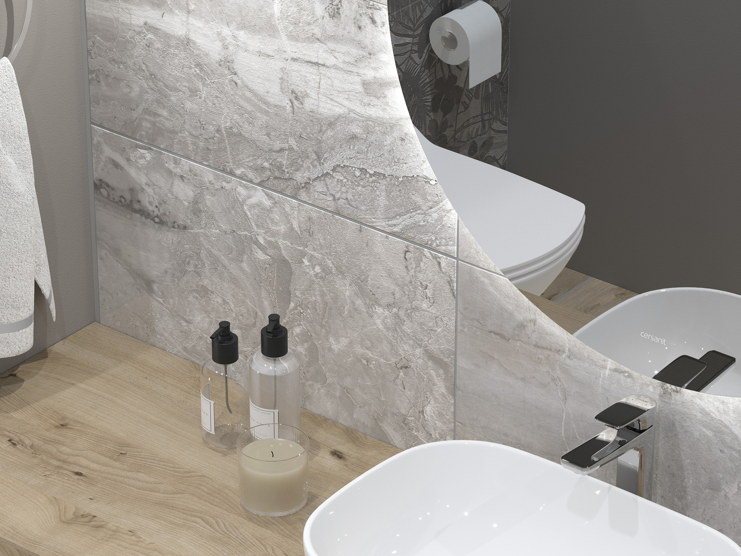 Керамический гранит Cersanit Wonderstone 16527 серый 29,7х59,8