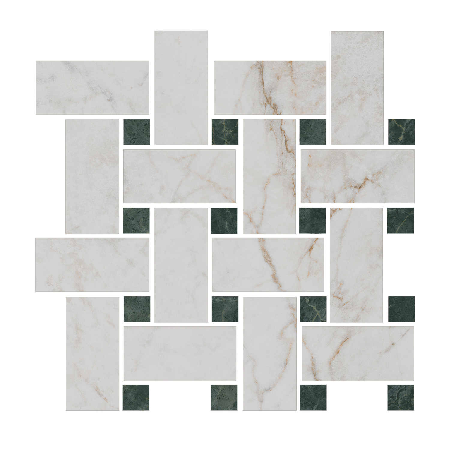 Керамический декор Kerama Marazzi Серенада T038\SG6540 белый лаппатированный мозаичный 32x32