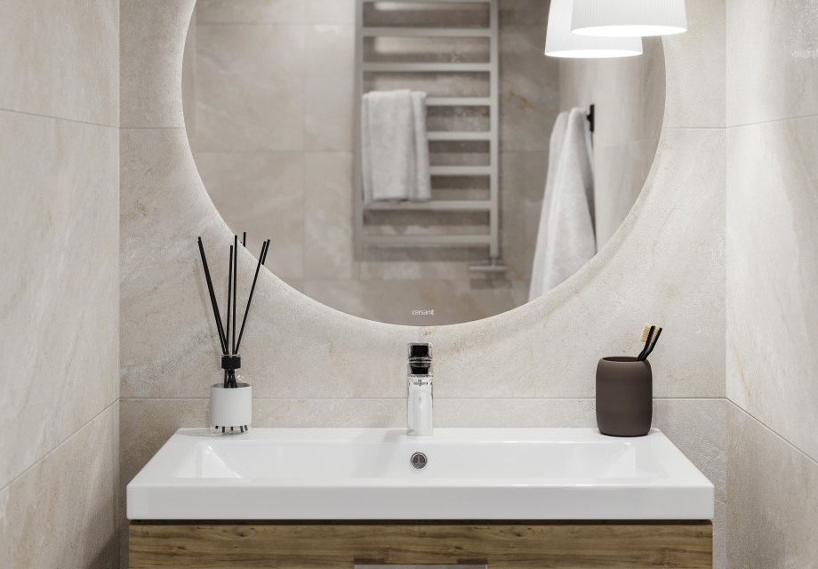 Керамический гранит Meissen Keramik Sense бежевый рельеф 44.8x89.8