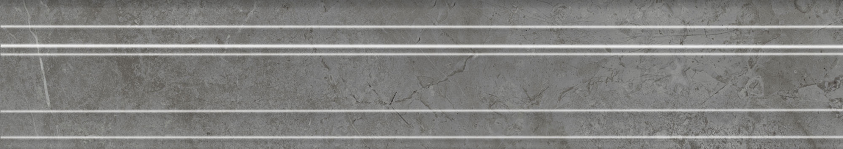 Керамический бордюр Kerama Marazzi Риальто серый темный глянцевый обрезной 40x7.3 в Уфе — купить с доставкой | Nova