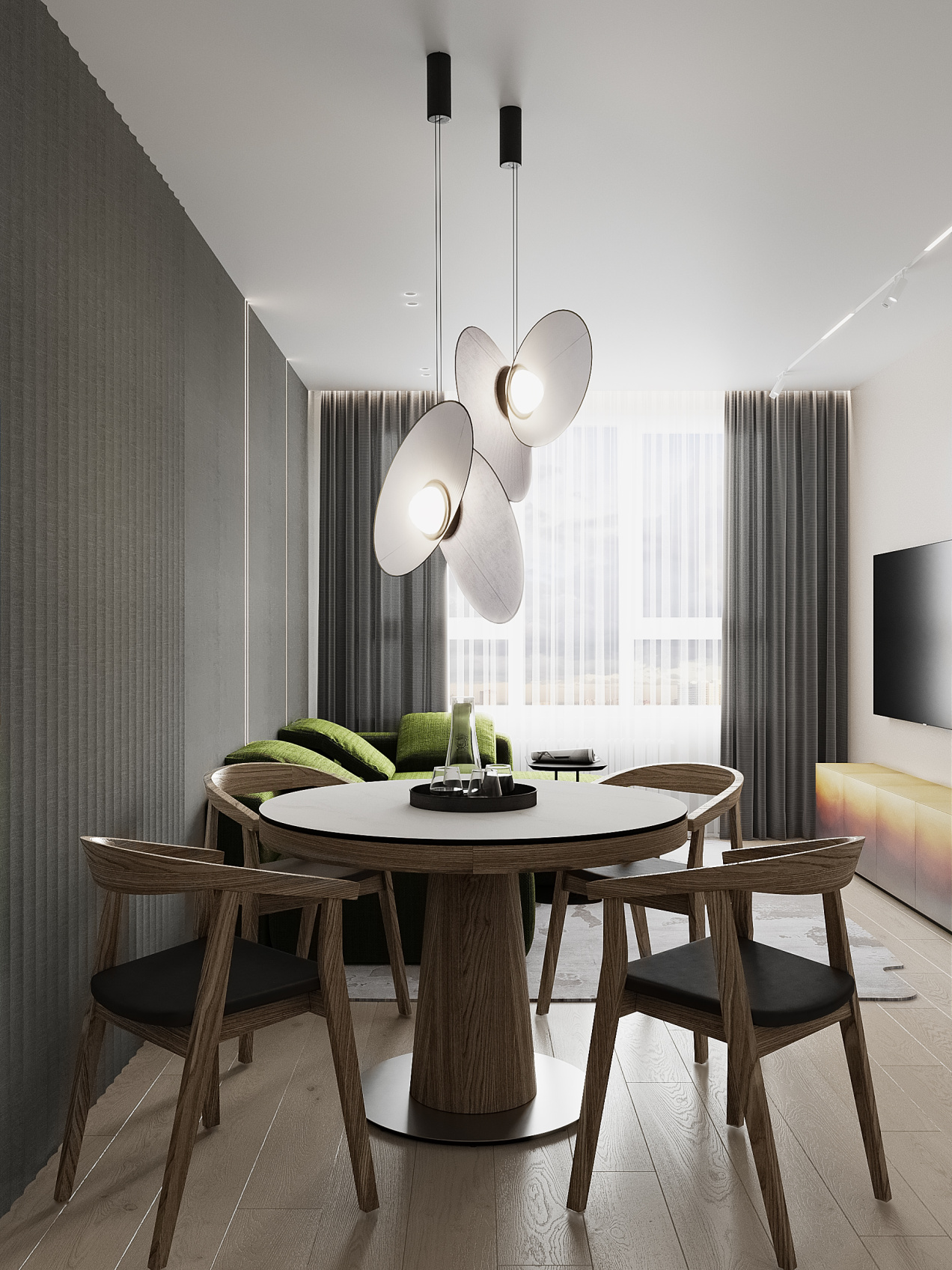 Бамбуковая панель Bonaparte рифленая Master textile grey 2800*140*15 (1шт=0.392 кв.м.)