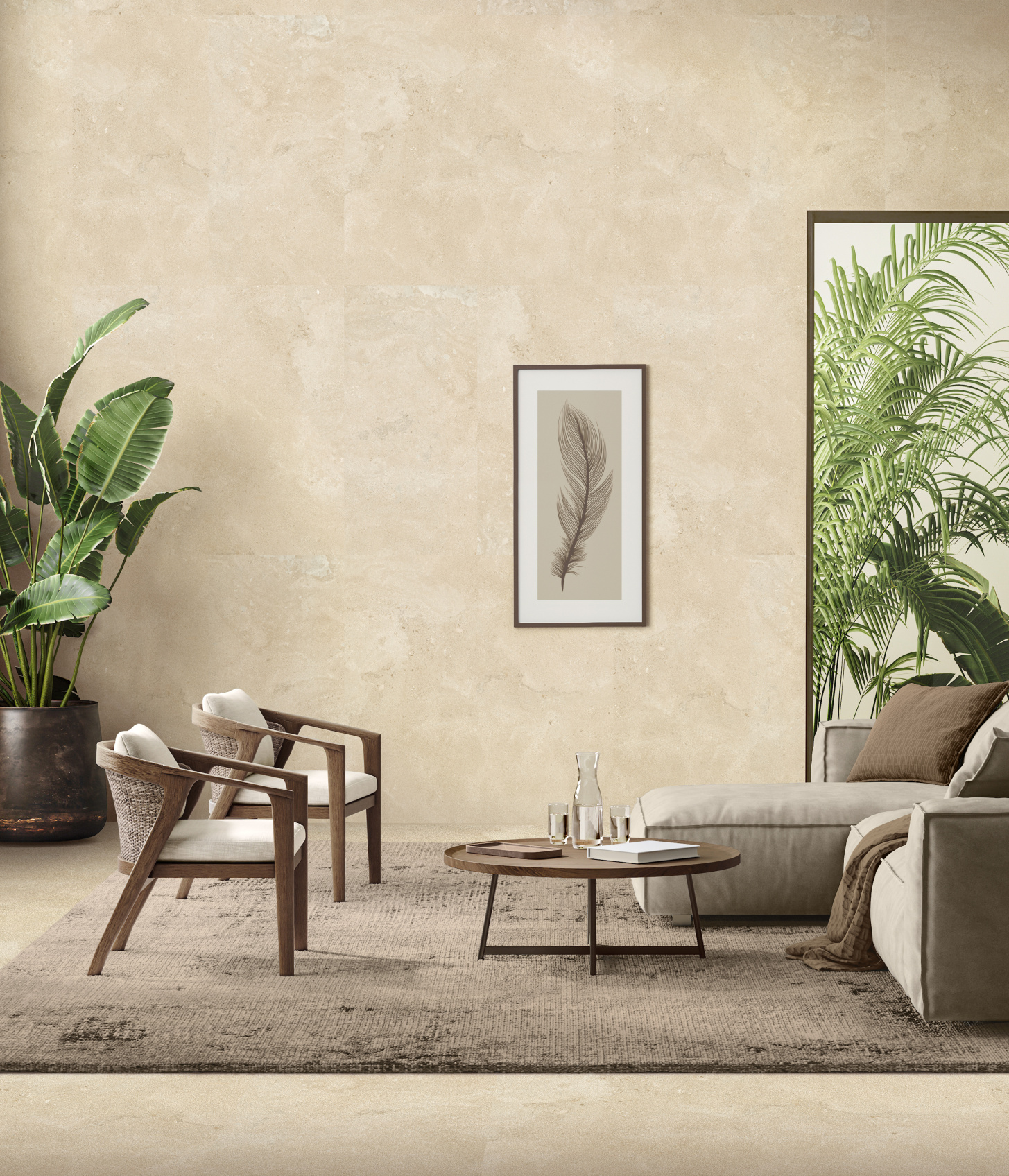 Керамический гранит Идальго Вилла Альба Кросс Бежевый LLR 60х120