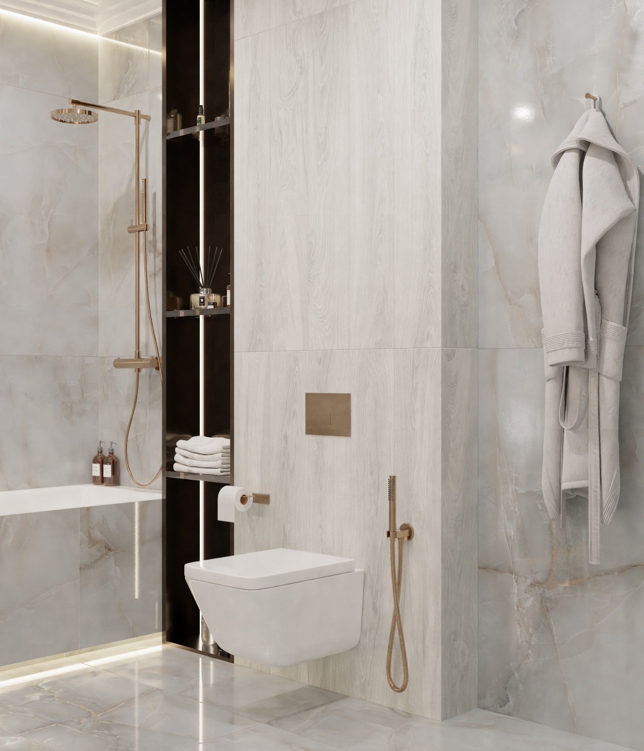 Керамический гранит Primavera Branch White 20х120 WD105