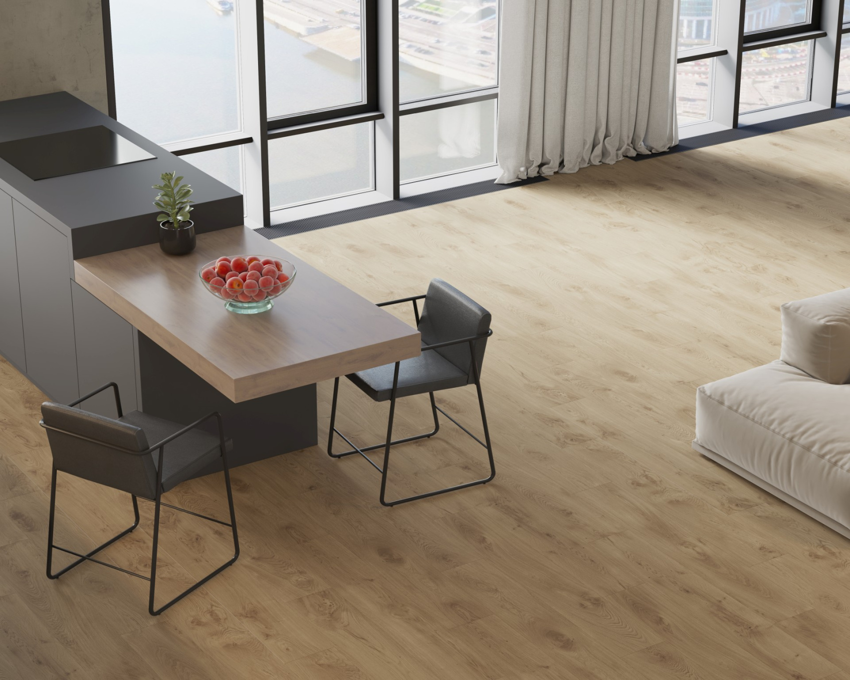 Керамический гранит Kerranova Dubrava медовый K-2303/SR  структурированный 200х1200