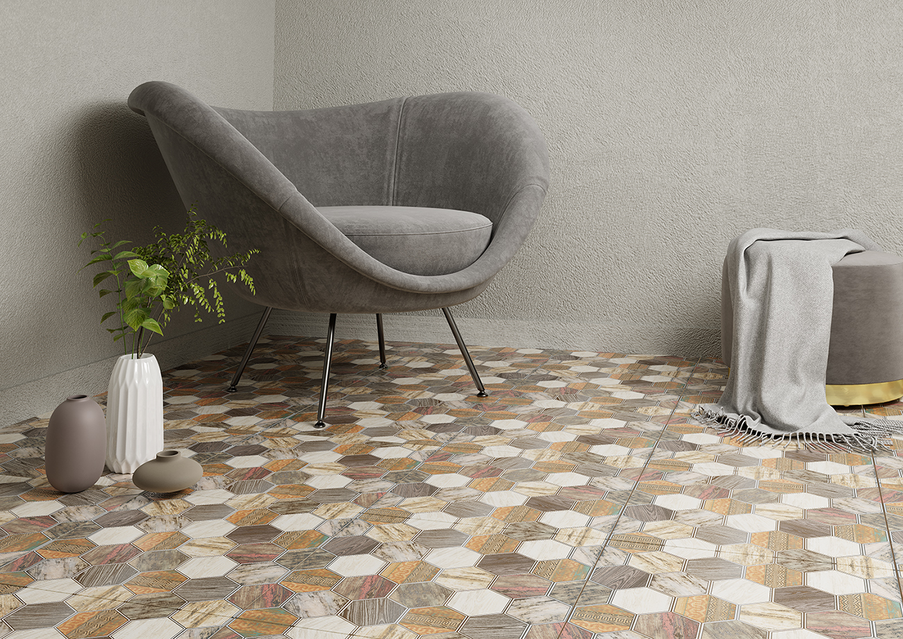 Керамическая плитка Axima Бельмонт с металлизацией напольная 40x40