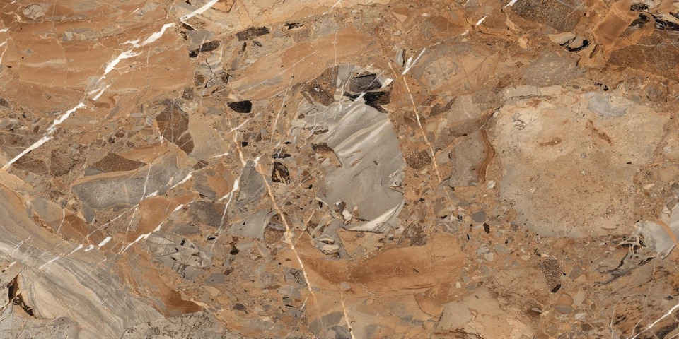 Керамический гранит Maimoon Ceramica Glossy  Breccia Fantastico Brown PG 80x160