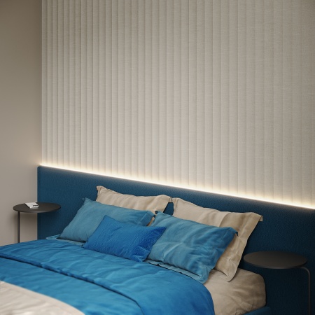 Бамбуковая панель Bonaparte рифленая Master textile beige 2800*140*15 (1шт=0.392 кв.м.)