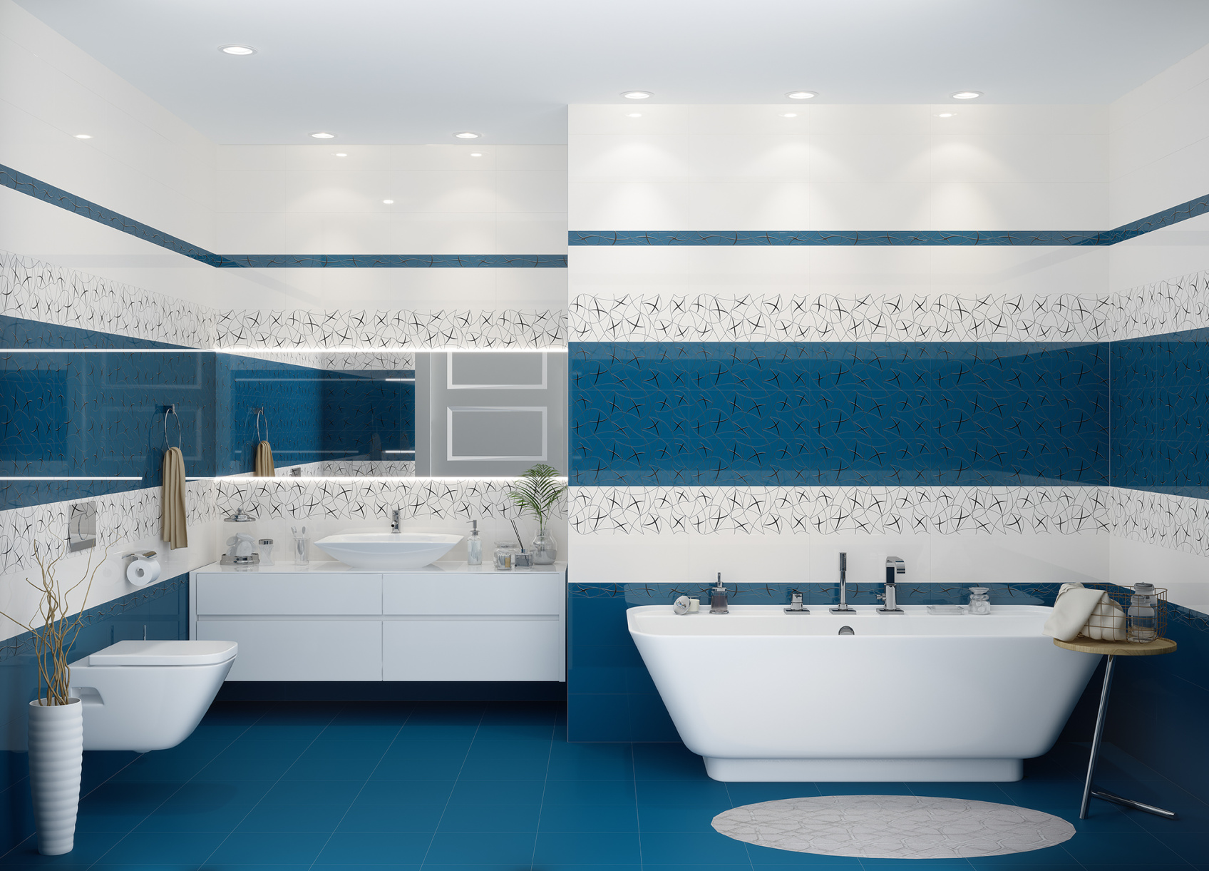 Керамическая плитка Azori Vela Indigo напольная 42x42