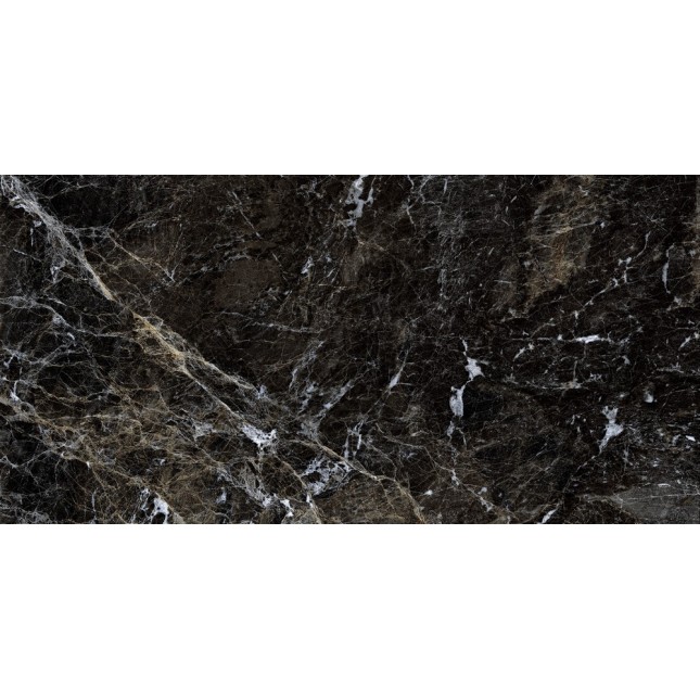 Керамический гранит Gresse GRS05-03 Simbel-Carbon черный мрамор 1200x600x10
