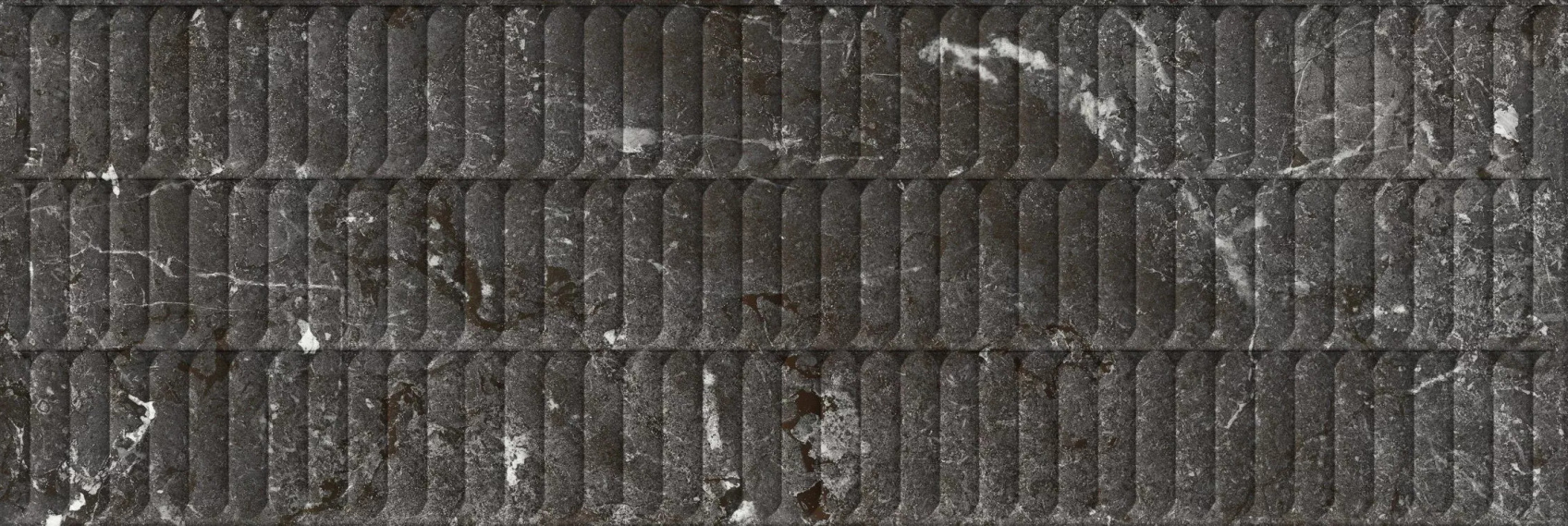 Керамическая плитка Kerama Marazzi Тубкаль черная глянцевая структура обрезная 30x89.5x1.05