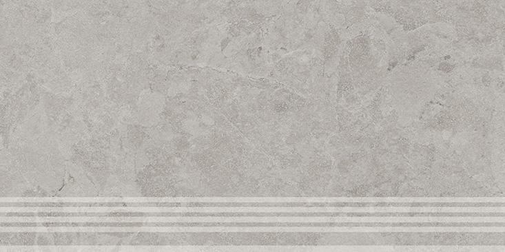 Керамическая ступень Kerama Marazzi Сплит серый светлый матовый обрезной 30x60x0,8