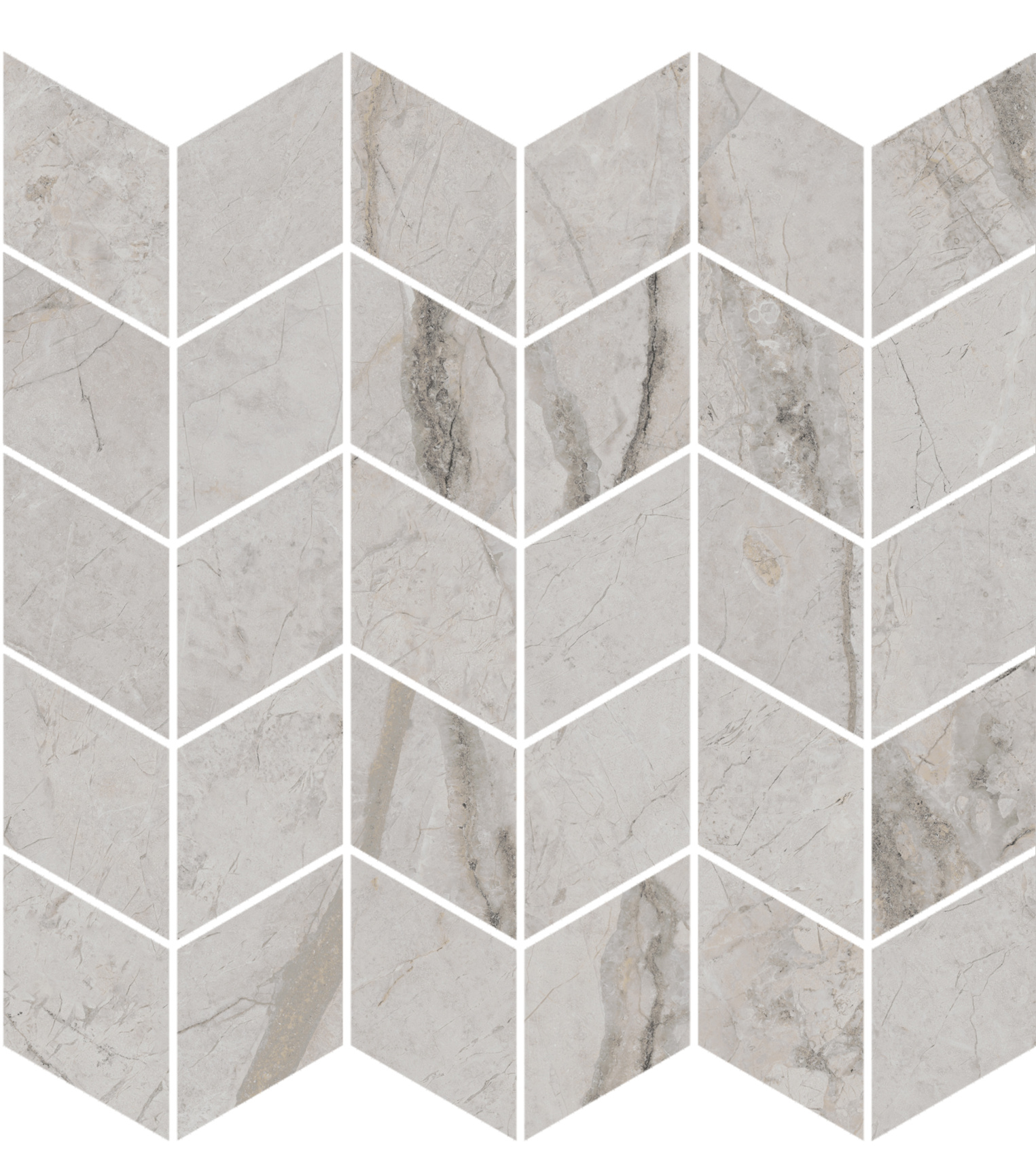 Керамический декор Kerama Marazzi Ифран мозаичный серый светлый глянцевый обрезной 30x31.2x0.9