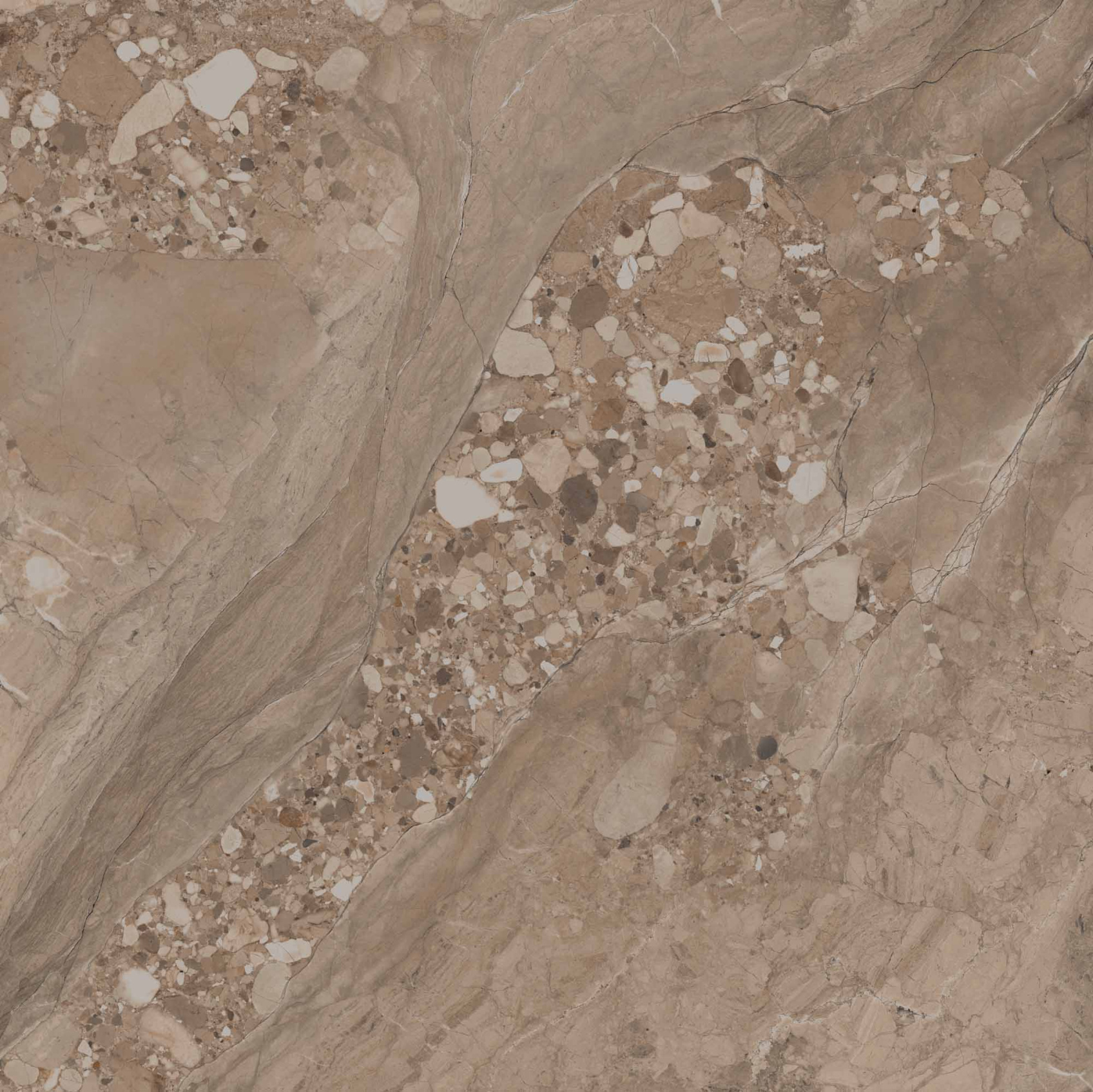 Керамический гранит Estima Oceanmist OM03 Brown неполированный 80x80