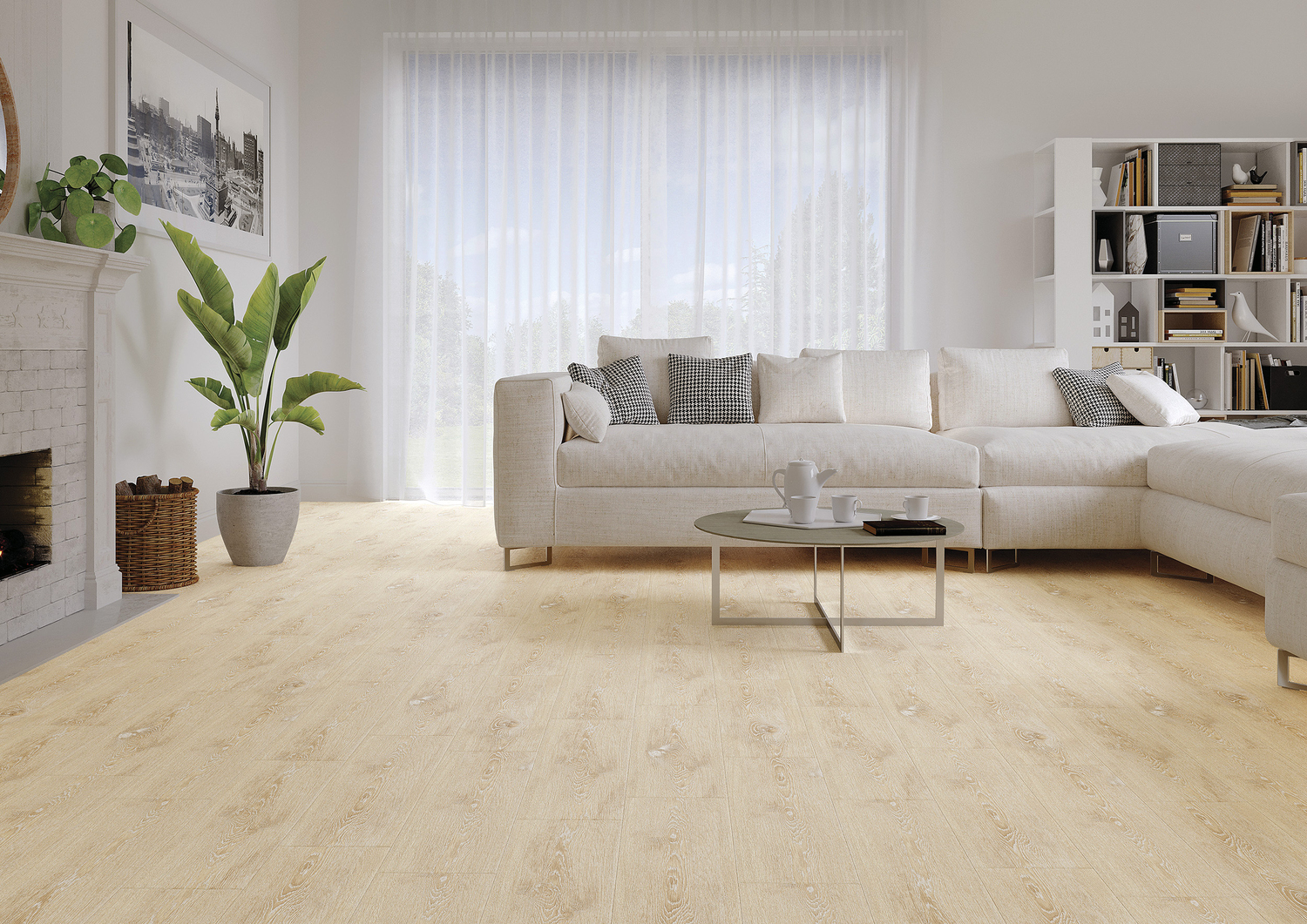 Керамический гранит Patinawood PT4M302 светло-бежевый рельеф 18,5х59,8