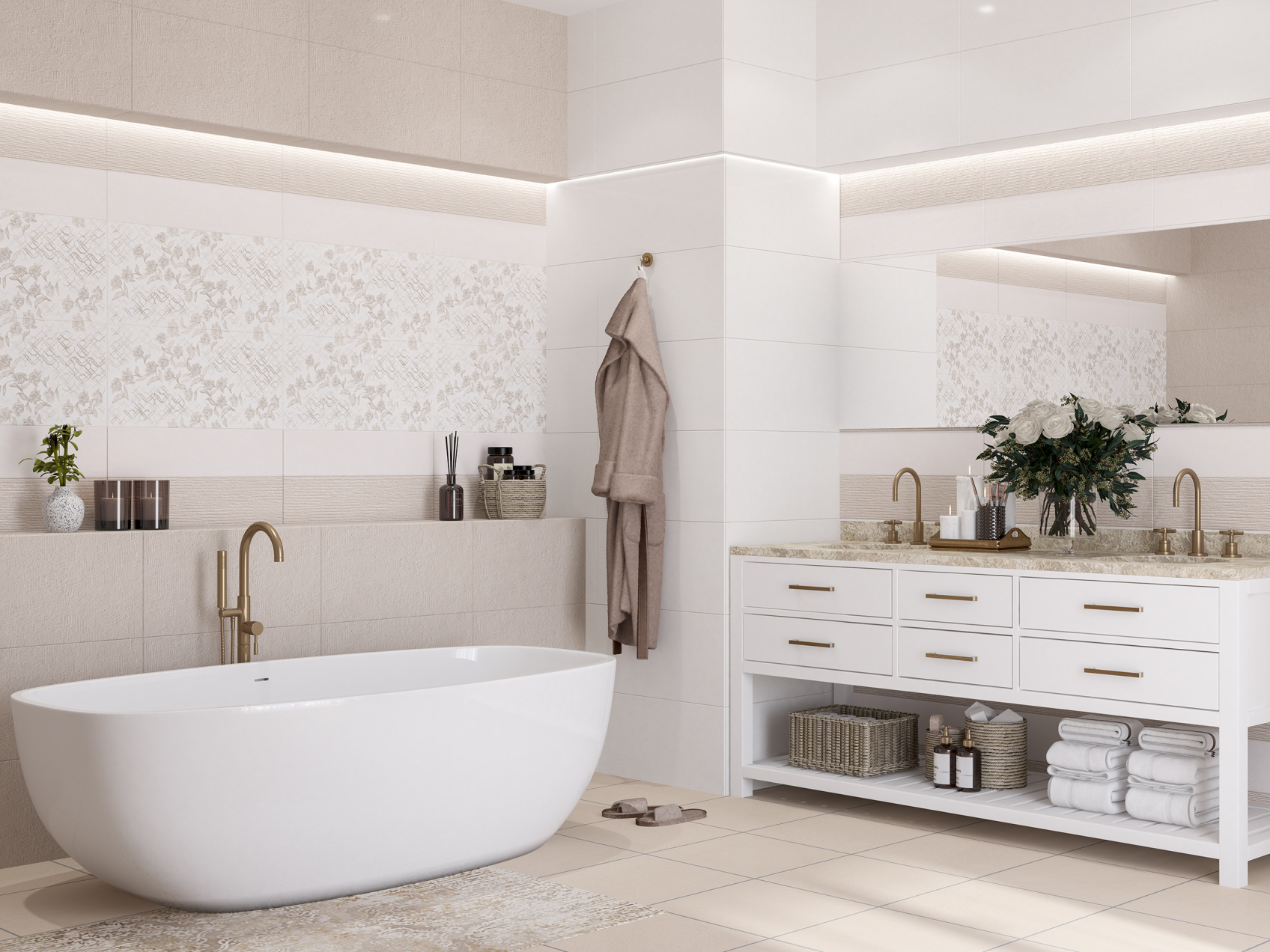 Керамическая плитка Azori Mallorca Mono Beige 315x630