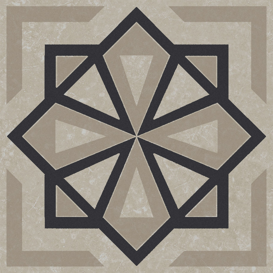 Керамический декор Kerama Marazzi Касабланка серый светлый матовый 9.8x9.8x0.7