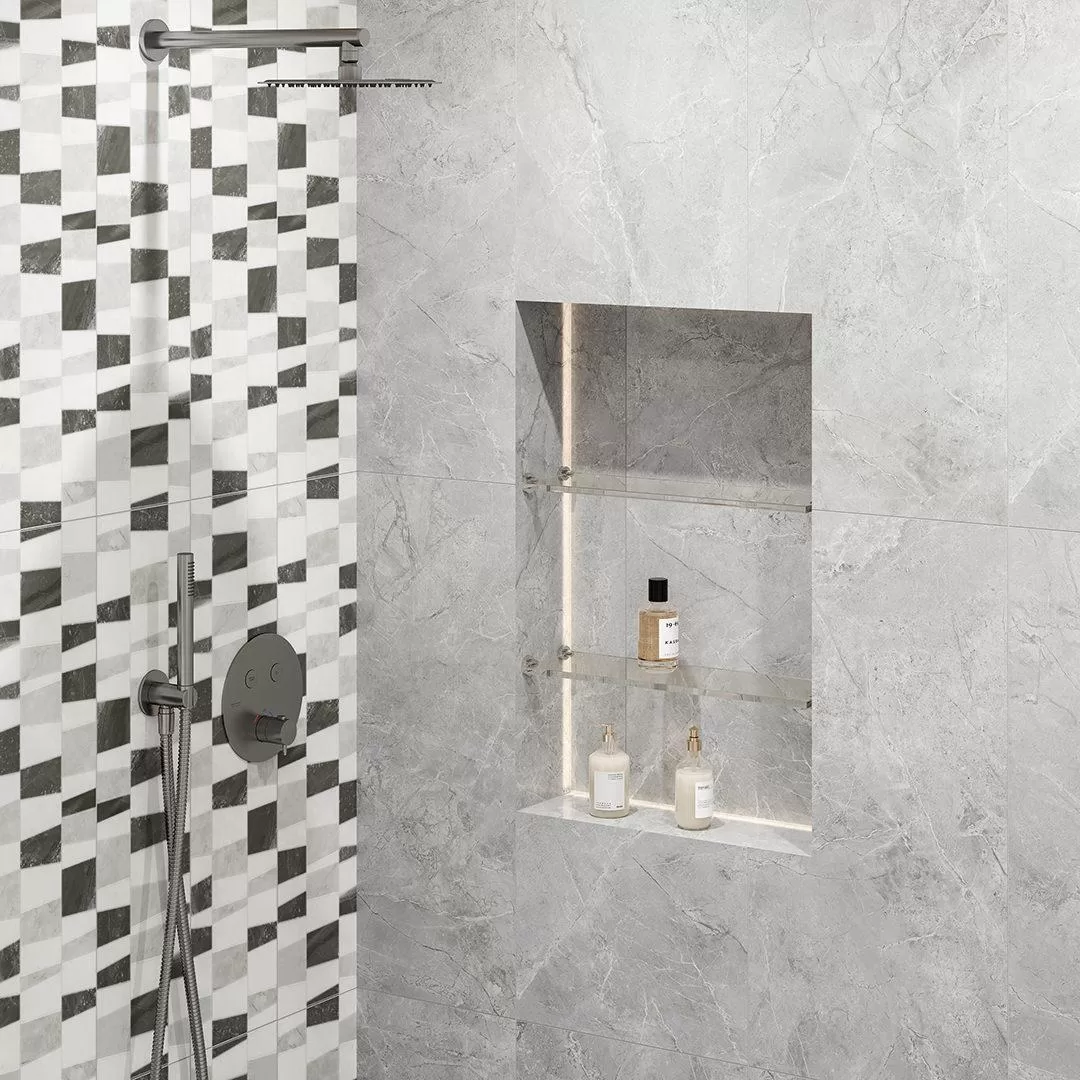 Керамический гранит Kerama Marazzi Монте Тиберио серый матовый обрезной 80x160