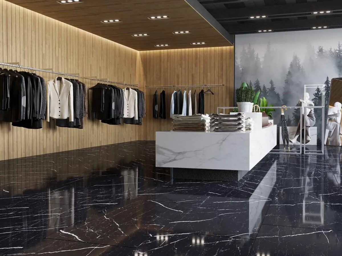 Керамический гранит Estima Marble Onlygres MOG 602 Black полированный 60х120